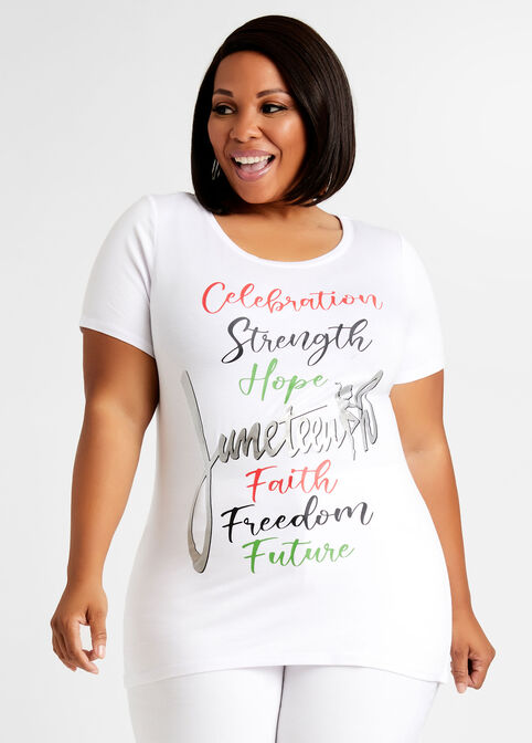 Juneteenth Celebration Graphic Tee, White image number 0