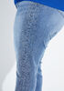 Embellished Distressed Jeans, Med Sky Blue image number 2