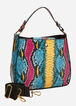 Multicolor Faux Snakeskin Bag, Multi image number 1