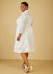 Textured Floral Shirtdress, White image number 1