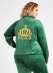 Royalty Embroidery Velour Jacket, EDEN image number 1