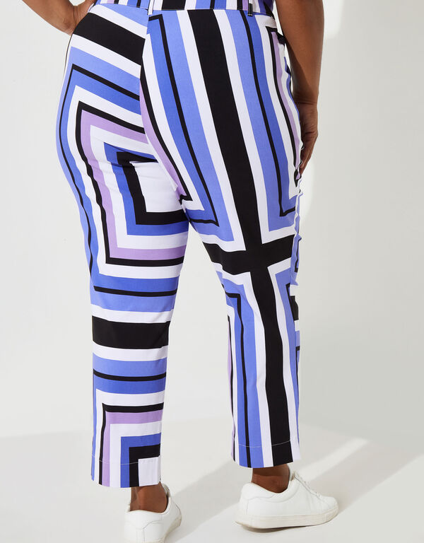 Scarf Print Power Twill Pants, Very Peri image number 1