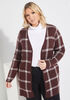 Plaid Knitted Cardigan, Grey image number 0