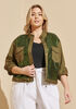 Sequined Twill Jacket, Green image number 2