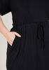 V Neck Jersey Dress, Black image number 3