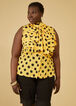 Ruffled Polka Dot Shirt, Yellow image number 0