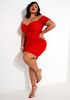 The Carina Bodycon Dress, Red image number 3