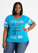 Its The Curves For Me Graphic Tee, Caribbean Sea image number 0