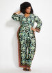Tall Belted Status Wrap Jumpsuit, Multi image number 2