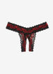 Crotchless Thong Panty, Red image number 2