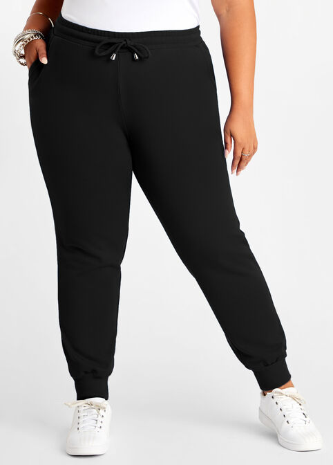 French Terry Athleisure Jogger, Black image number 0