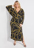 Tall Chain Link Print Maxi Dress, Black Combo image number 0