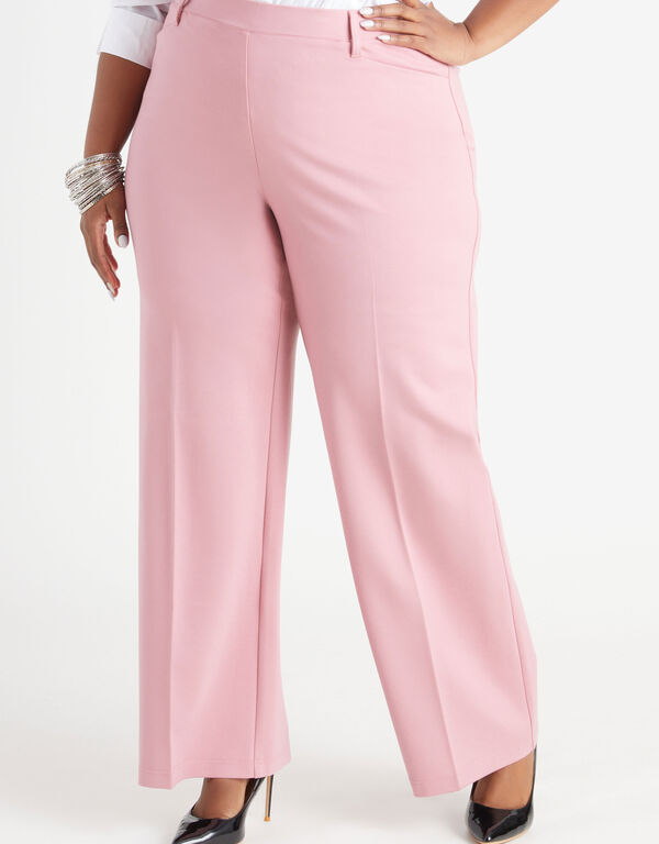 Power Ponte Straight Leg Trousers, Foxglove image number 0