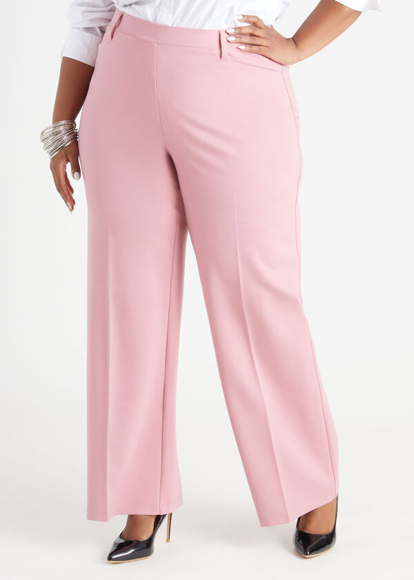 Power Ponte Straight Leg Trousers, Foxglove image number 0