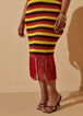 Fringed Striped Midi Dress, SAMBA image number 3