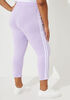 Striped French Terry Capris, Lavender Wave image number 1