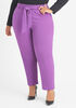 Plus Size ankle pants print business casual skinny pants image number 0