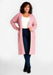 Pointelle Open Front Duster Cardigan, Foxglove image number 0