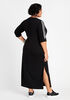 Speed Stripe Side Slit Maxi Dress, Black image number 1