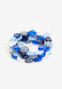 Resin Chunky Bead Bracelet Set, Blue Depths image number 0
