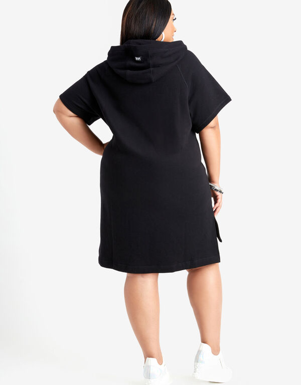 DKNY Sport Hooded Dress, Black image number 1