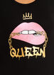 Crowned Queen Sequin Graphic Tee, Black image number 1