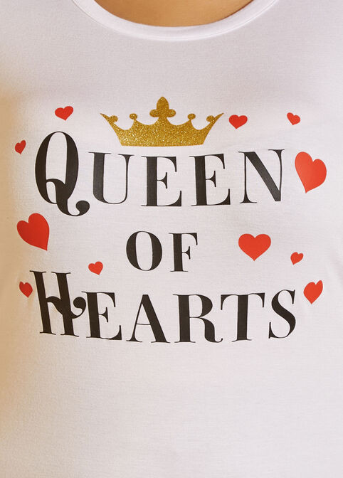 Queen Of Hearts Graphic Tee, White image number 2