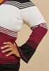 Belted Striped Sweater Dress, Rhododendron image number 2