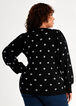 Metallic Dot Puff Sleeve Sweater, Black image number 1
