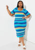 Ribbed Striped Dress, Multi image number 0