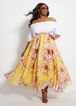 Floral Flare Maxi Skirt, Buttercup image number 2