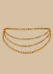 Layered Gold Tone Chain Belt, Gold image number 1