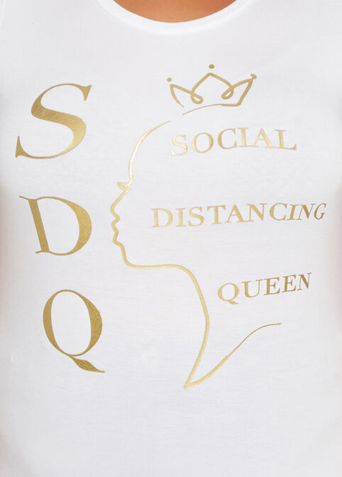 Social Distancing Graphic Tee, White image number 1