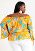 Tropical Off The Shoulder Top, Carrot Curl image number 1