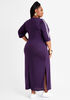 Speed Stripe Side Slit Maxi Dress, Purple Magic image number 1