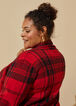 Plaid Open Front Cardigan, Red image number 2