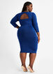 Lurex Cutout Bodycon Sweater Dress, Sodalite image number 1