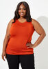 The Easy Basic Stretch Tank, Rooibos image number 0