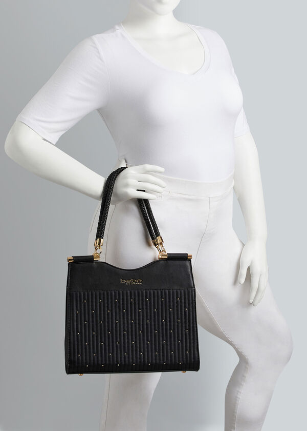 Bebe Aliah Stud Shopper Handbag, Black image number 2