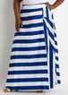 Striped Asymmetric Flare Skirt, Socialite image number 0