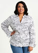 Tall Graffiti Classic Button Up, White Black image number 2