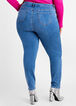 Crystal Embellished Skinny Jeans, Medium Blue image number 1