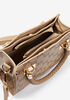 Bebe Briella Small Satchel, Camel Taupe image number 3
