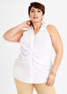 Ruched Button Blouse, White image number 0