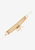 Gold 3 Row Faith Charm Bracelet, Gold image number 2