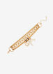 Gold 3 Row Faith Charm Bracelet, Gold image number 2