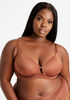 Lace Trim No Wire T Shirt Bra, Chocolate Brown image number 0