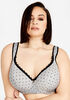 Dot Butterfly Full Coverage Bra, Heather Grey image number 0