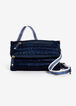 Trendy Sondra Roberts Squared Nylon Logo Quilted Belt Convertible Bag image number 0