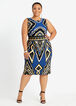 Abstract Pique Sheath Dress, Multi image number 0